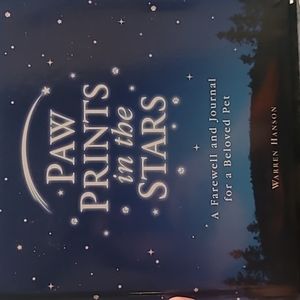 New! Paw Prints in the Stars a farewell journal hardcover book pet memories